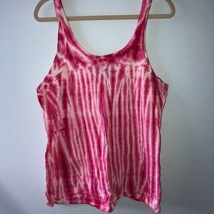 Women’s Tie Dye Pink and White Tank Size XL